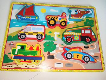 Puzzle en bois véhicules