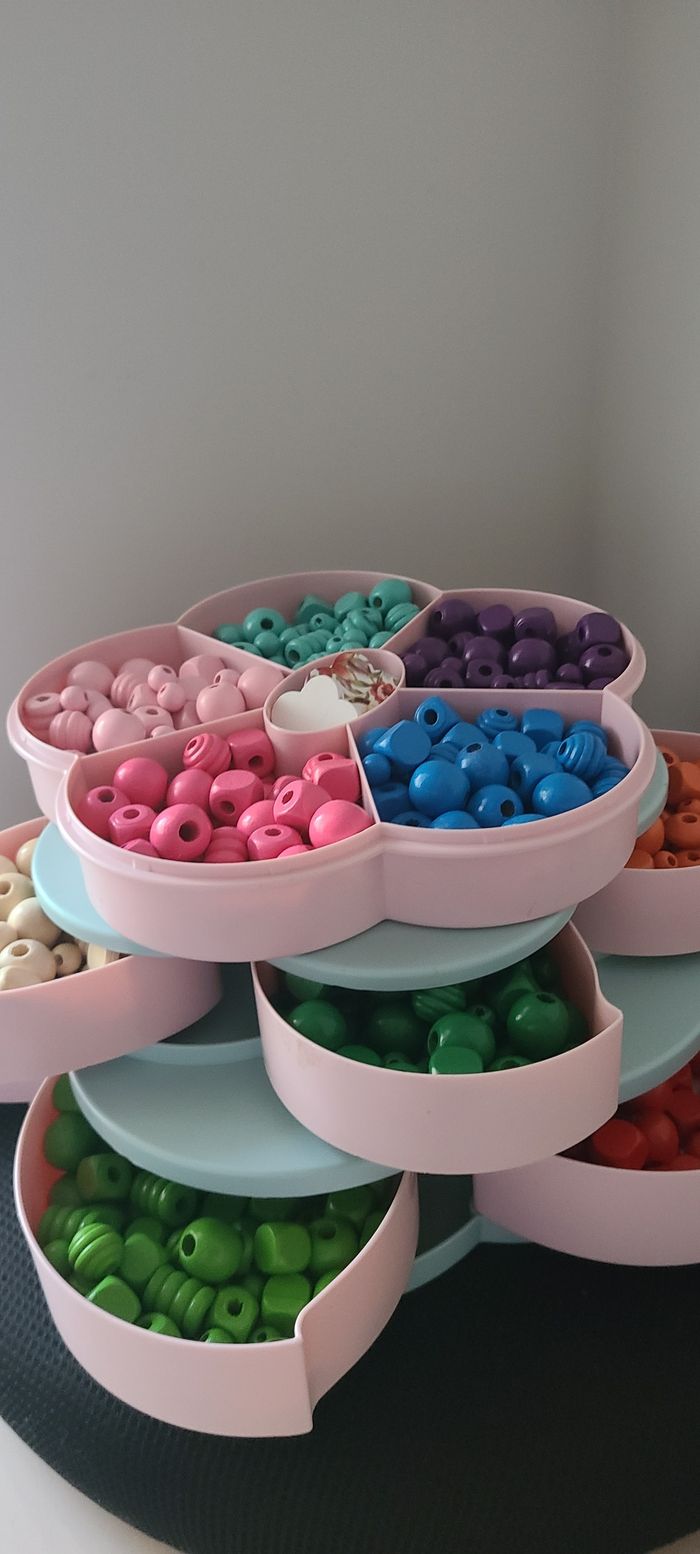 Coffret fleurs de perle en bois