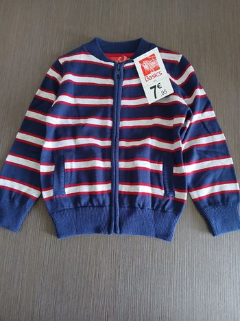 Gilet marine garçon tissaia 4 ans