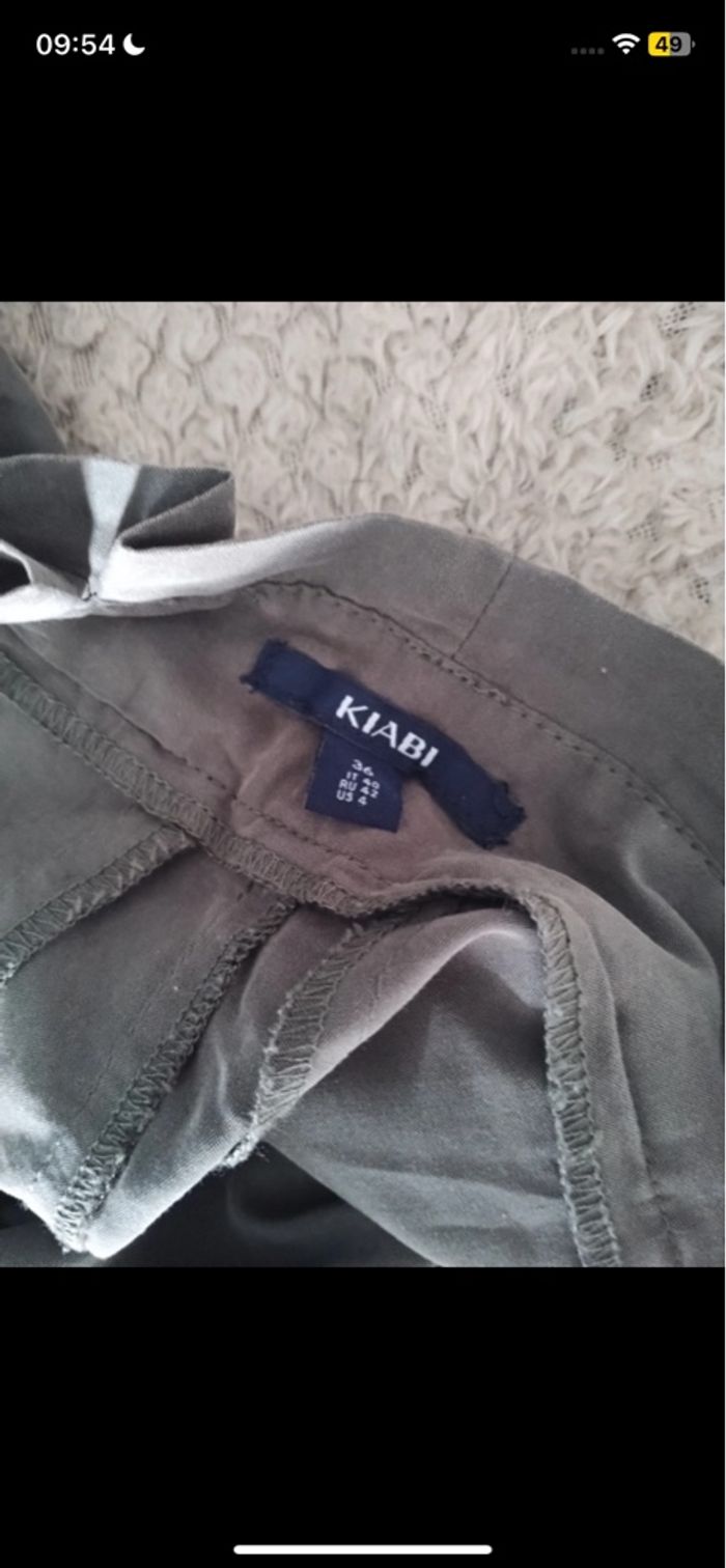 Pantalon léger habillé kaki Kiabi 36 - photo numéro 2