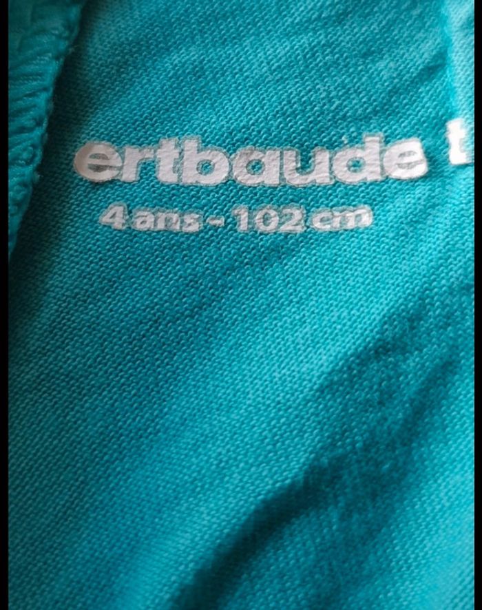 T shirt verbaudet vert en coton - photo numéro 3