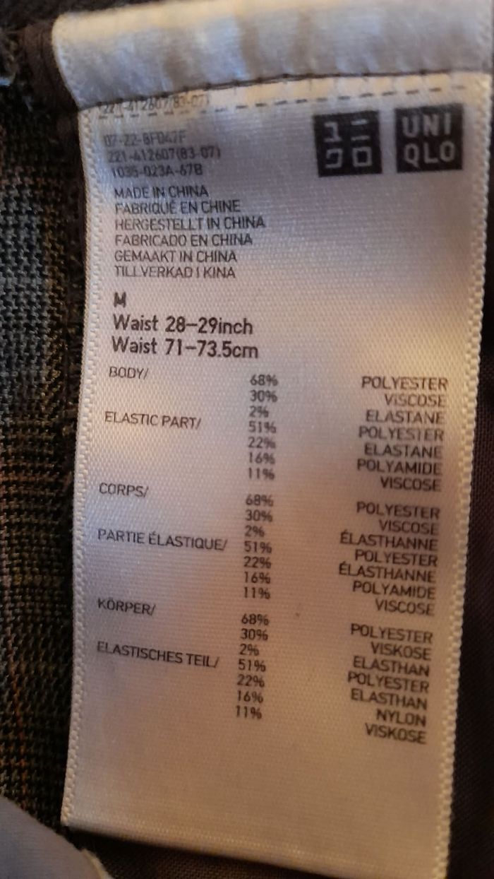 Pantalon carreaux Uniqlo Taille M - photo numéro 3