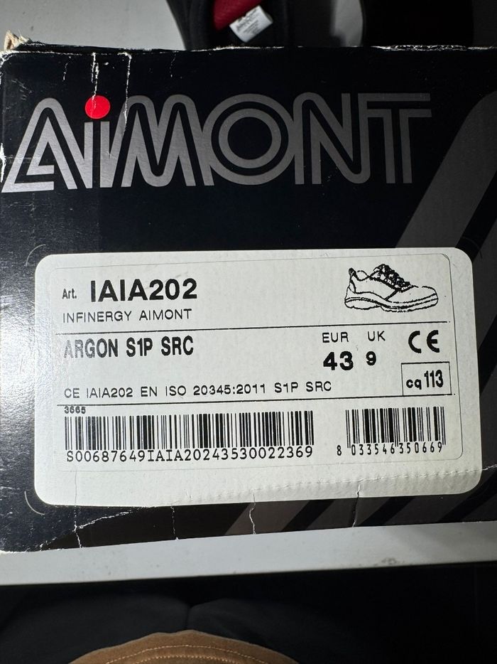 Chaussures sécurité Aimont T43 neuves - photo numéro 8