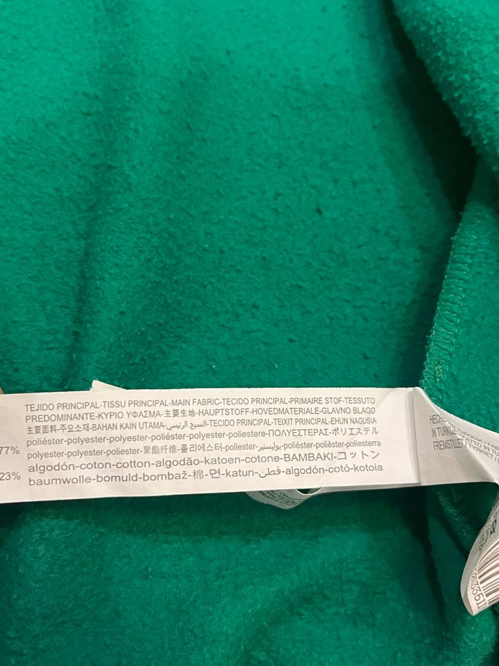 veste bomber blouson teddy oversize vert et jaune iowa moutarde stradivarius taille S/36 - photo numéro 4