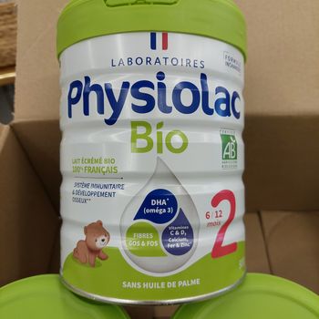 Lot de 4 boîtes de lait "Physiolac bio"