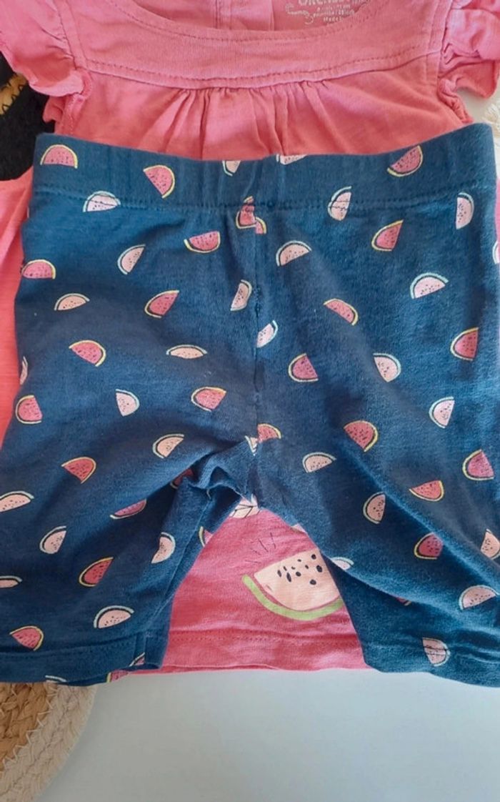 Ensemble bébé fille flamant rose animal pastèque débardeur pantacourt legging printemps été - photo numéro 7