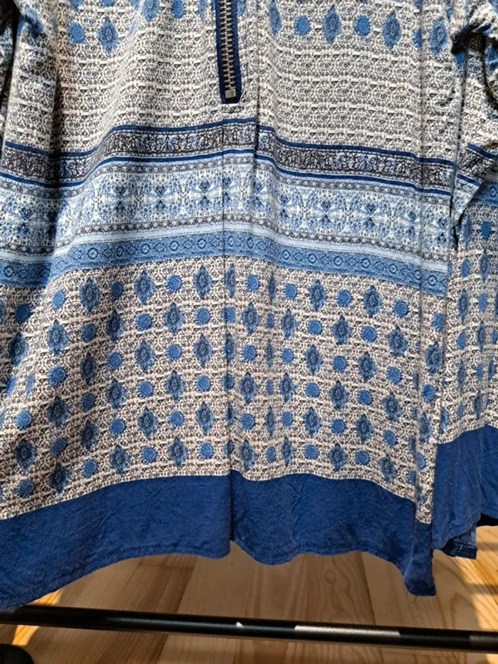 Blouse motifs bleus femme M/L - photo numéro 6
