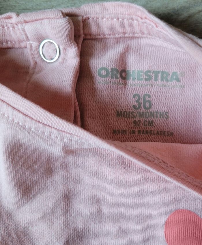 Lot de 2 t-shirts manches longues  à cœurs taille 36 mois - photo numéro 5