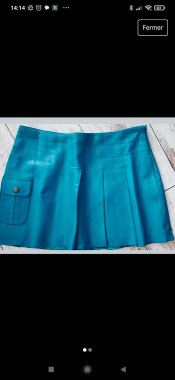Jupe courte en cuir vintage
