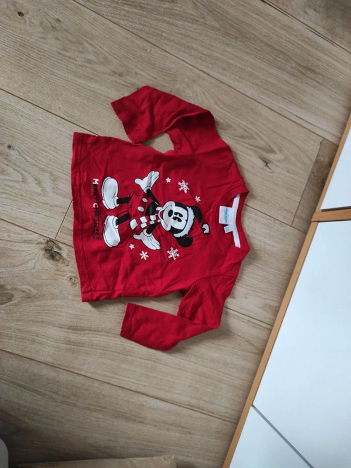 Tee shirt manches longues Mickey noël