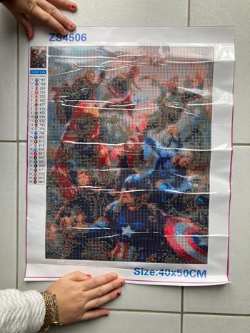 Diamond painting: super héros neuf (kit complet)