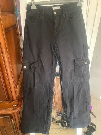 Jean cargo noir mom
