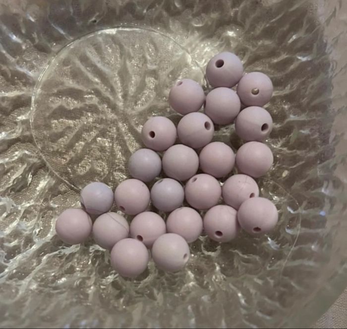 Perles rondes violet claire