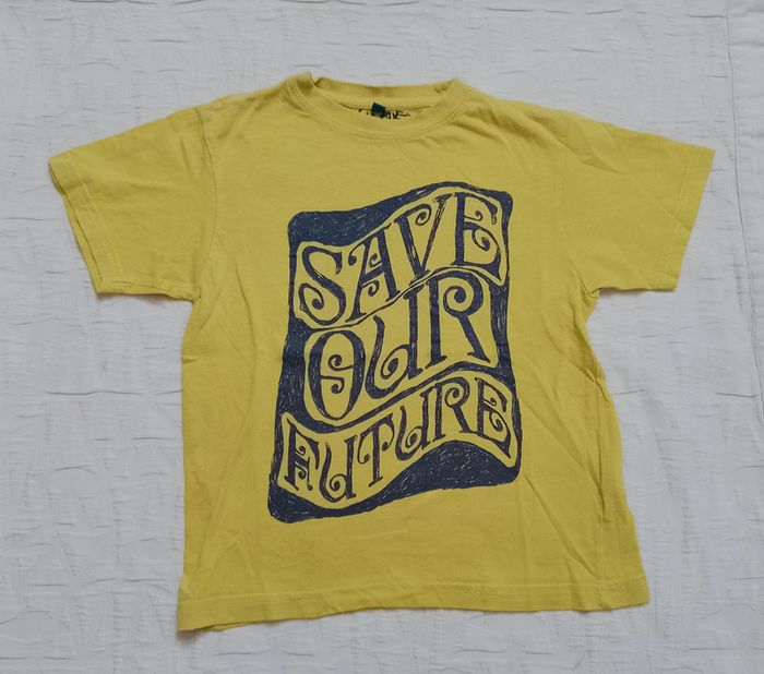La rue t shirt manches courtes jaune