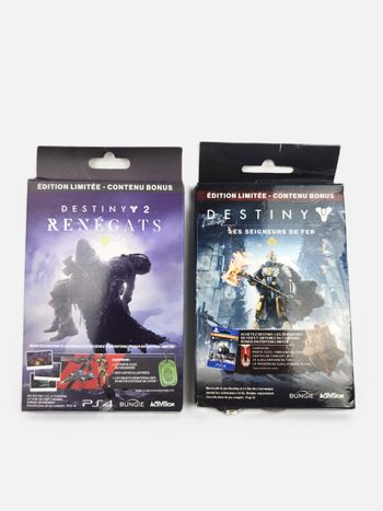 Lot 2 Packs Contenu Bonus Destiny 1 & 2 - PS4 - Éditions Limitées