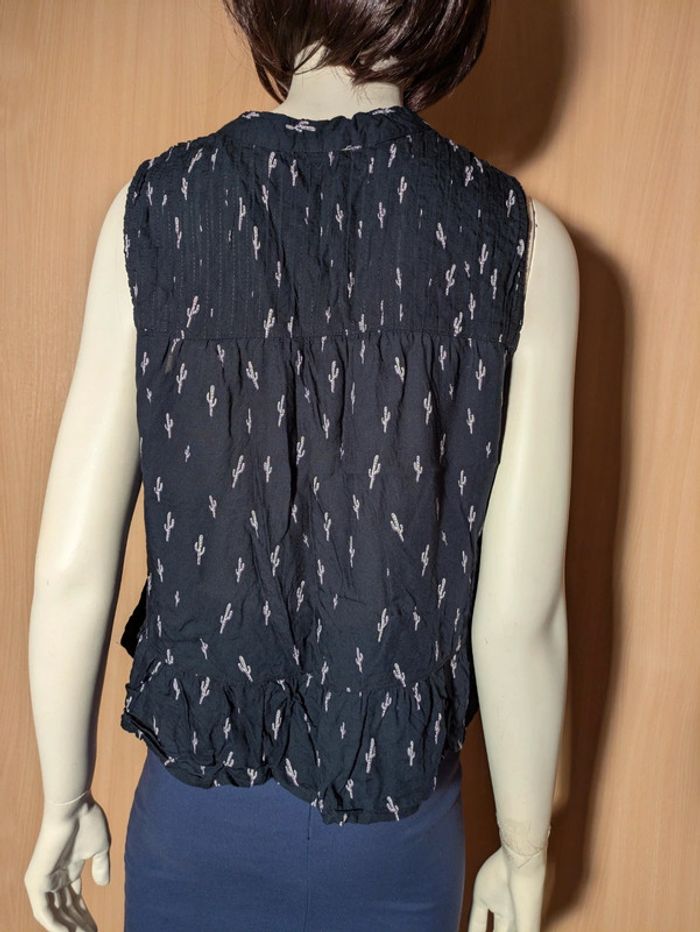 Haut fluide manche courte motif cacrus bizzbee - photo numéro 2