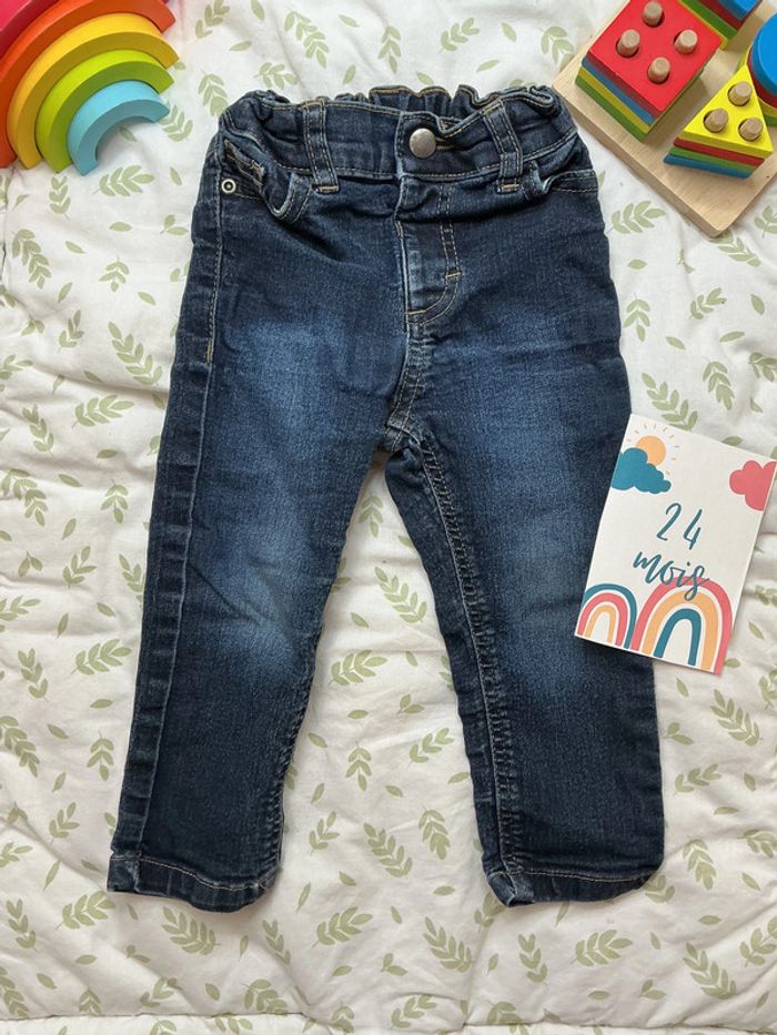 jean bleu taille réglable 24 mois boite à malice - photo numéro 2