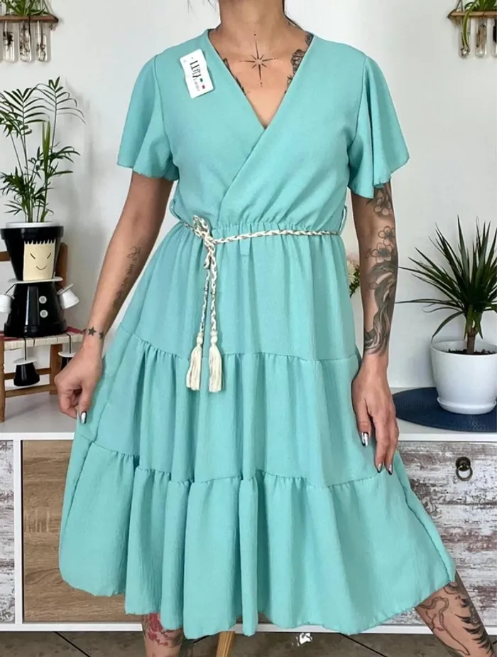 SOLDE Robe bohème fluide légère taille élastique taille unique - Italy moda - neuf - photo numéro 2