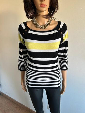 Pull rayé avec manches 3/4 Morgan taille S bon état