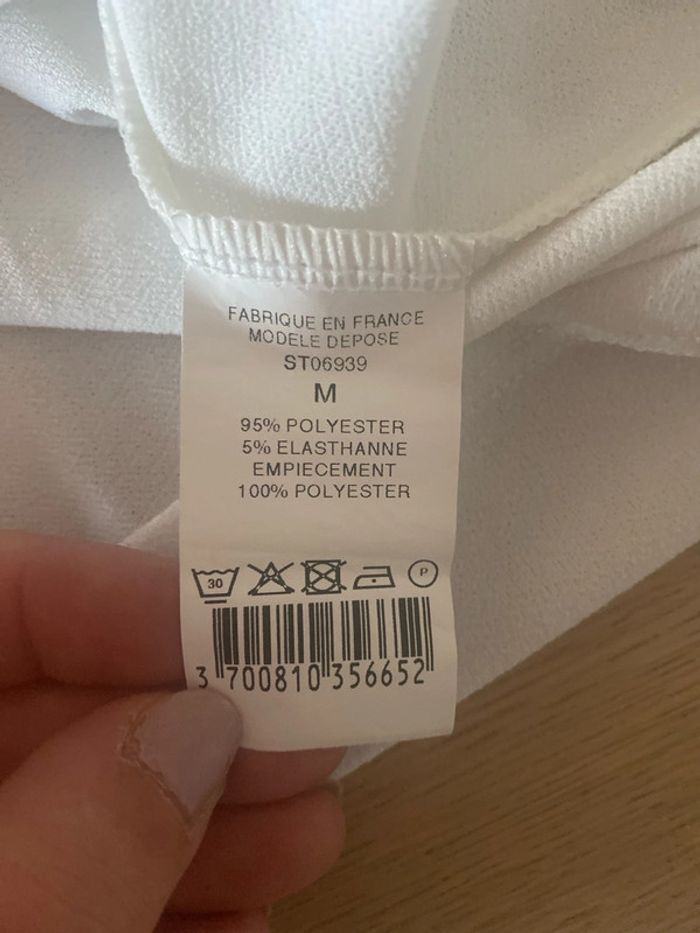 Blouse blanche plumetis taille M Camille de Paris - photo numéro 4