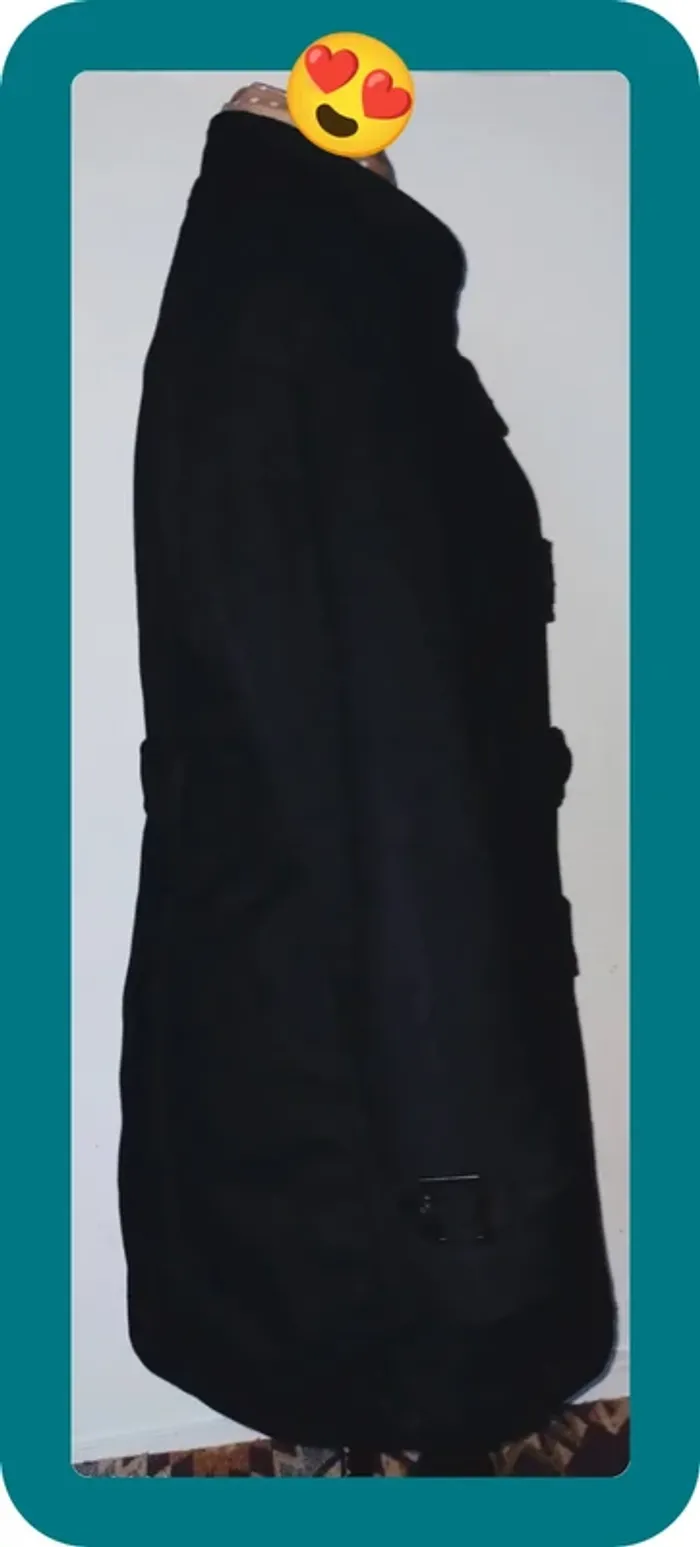 Manteau noir Femme, laine, taille 36-38, Patrice Breal - photo numéro 2
