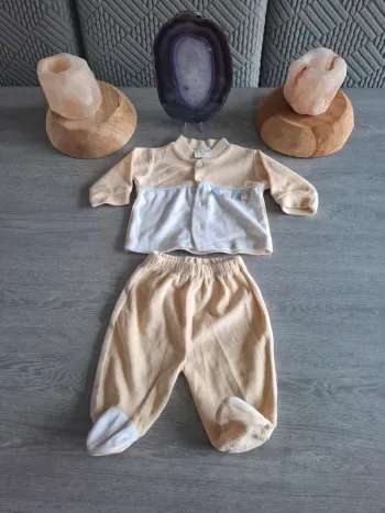 Pyjama 2 pièces en velours naissance