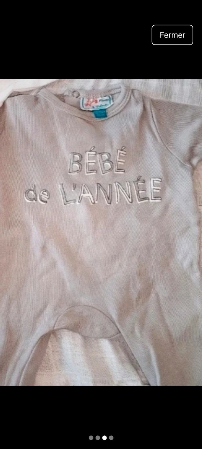 Lot de 2 pyjamas - bébé - 00 mois - photo numéro 3