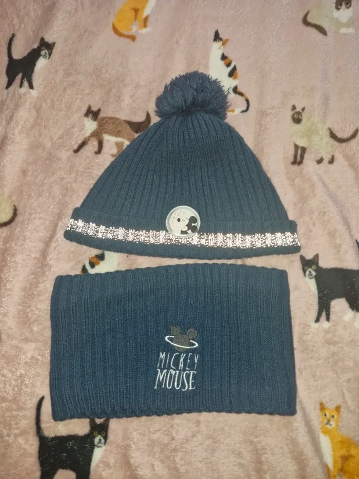 Ensemble bonnet + snood Mickey Mouse - photo numéro 4