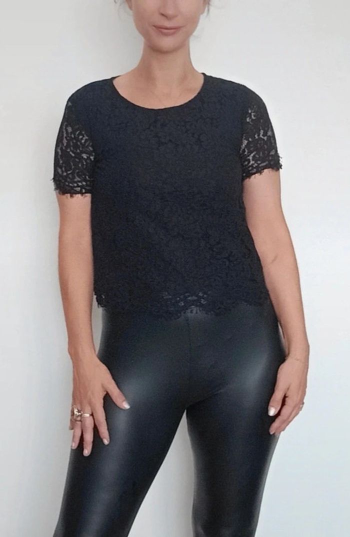 Blouse manches courtes dos dentelle 34 - photo numéro 2