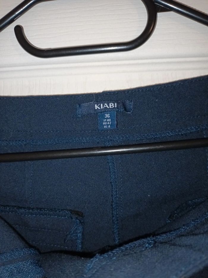 Pantalon bleu marine toile - photo numéro 3