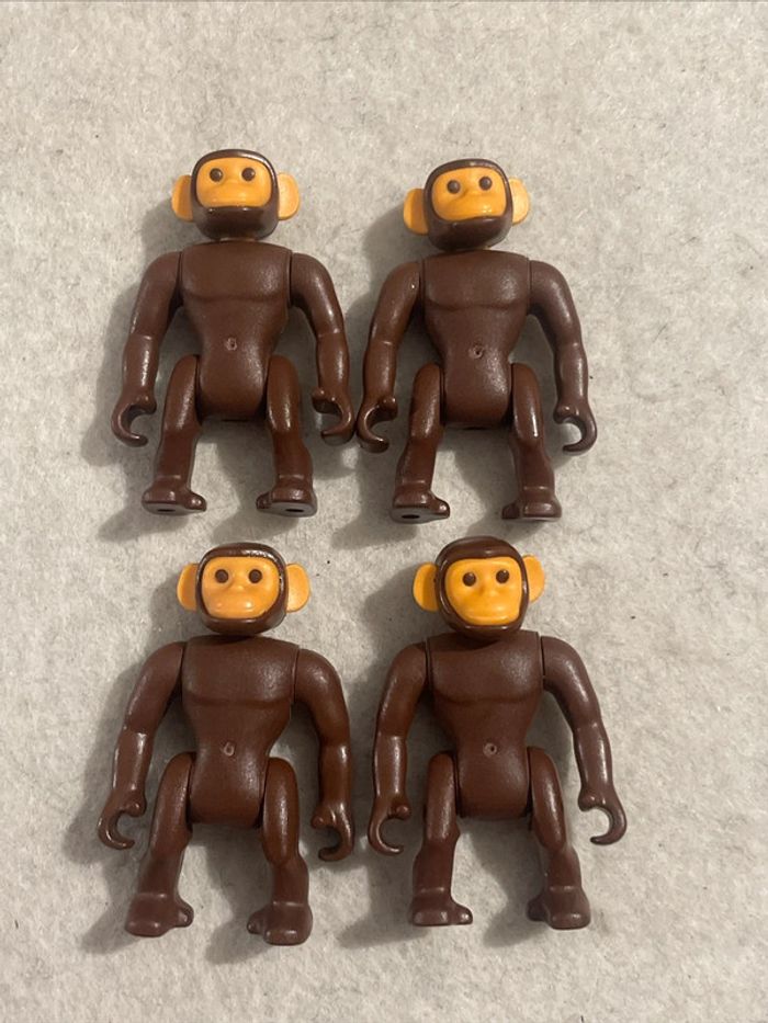 Playmobil 4 Chimpanzés Zoo Savane Jungle Cirque