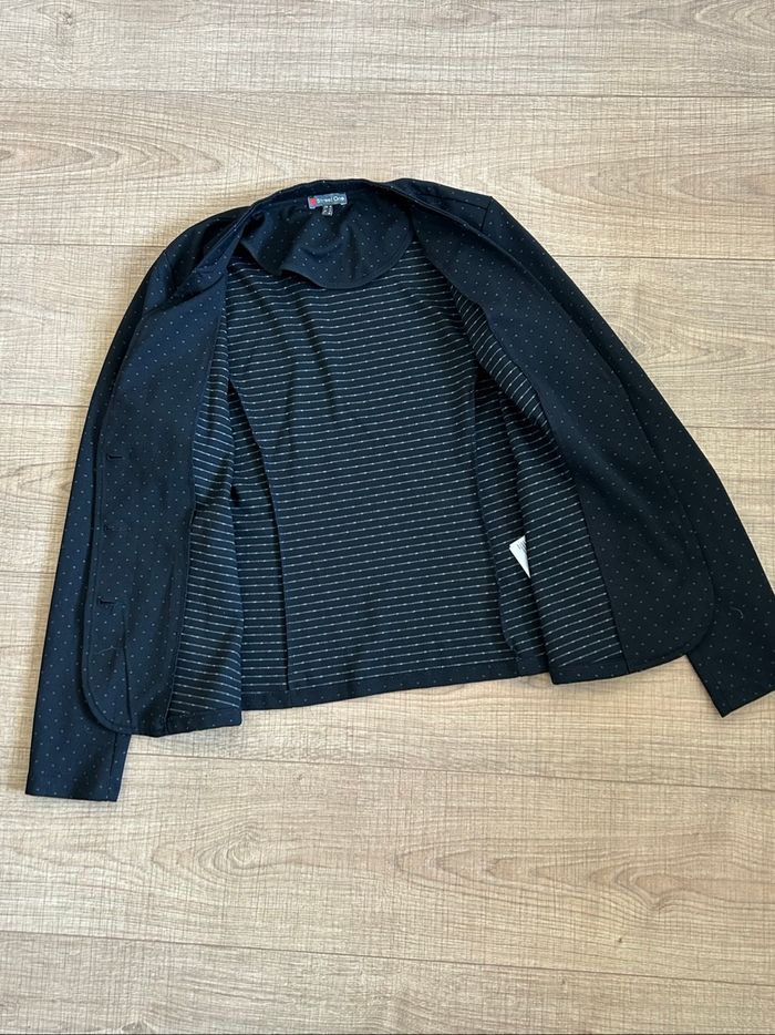Blazer noir à pois Street One taille française 40 excellent état - photo numéro 8