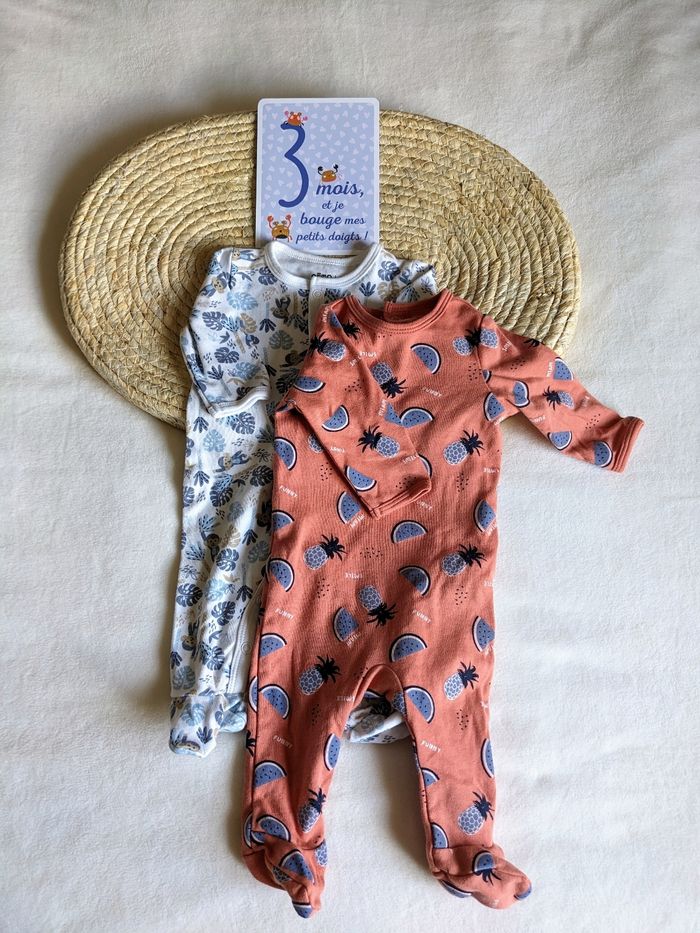 2 pyjamas neufs Gémo - 3 mois