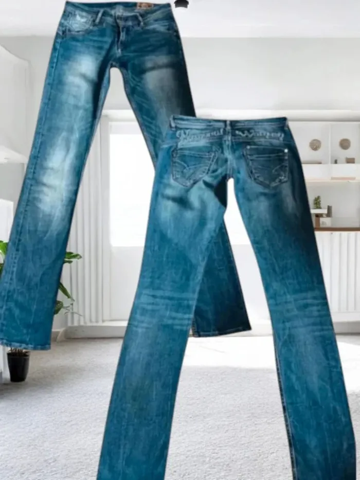Jean Kaporal , coupe regular ,taille basse , extensible - photo numéro 6