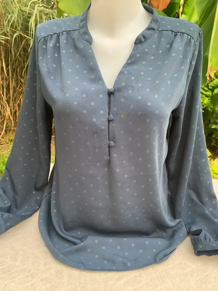 Blouse Only bleu manches longues taille 38