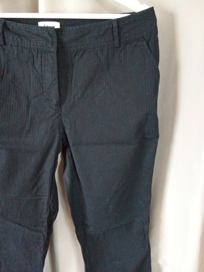 Pantalon noir avec rayure bootcute etam taille 42 - photo numéro 2