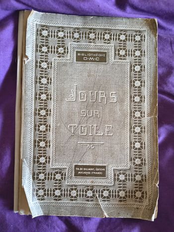 Livre ancien de broderie D.M.C Jours sur toile 