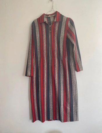 Robe chemise rayée femme 38 pauporte vintage Made In France