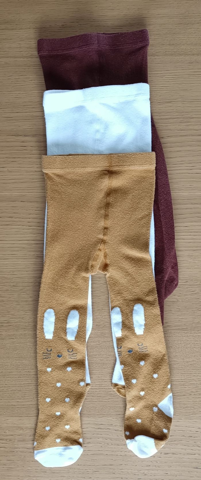 LOT : 3 paires de collants Kiabi 6-9 mois taille 17-18 fille - photo numéro 2