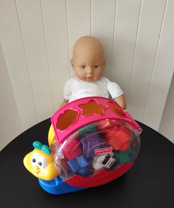 🐌 Jouet d’éveil escargot – Trieur de formes musical