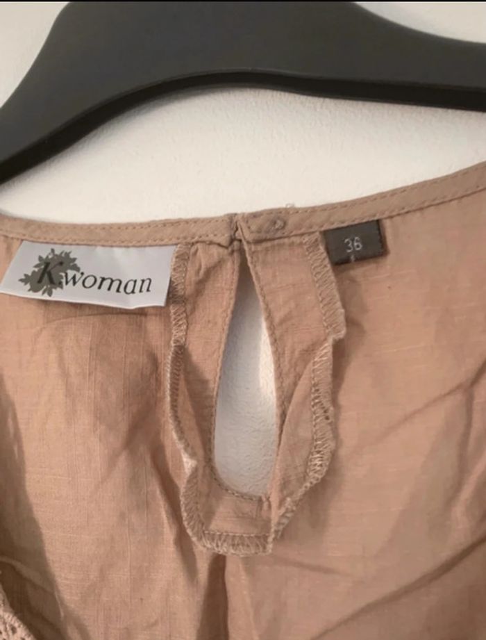 Tunique longue femme taille 36 beige K woman - photo numéro 2
