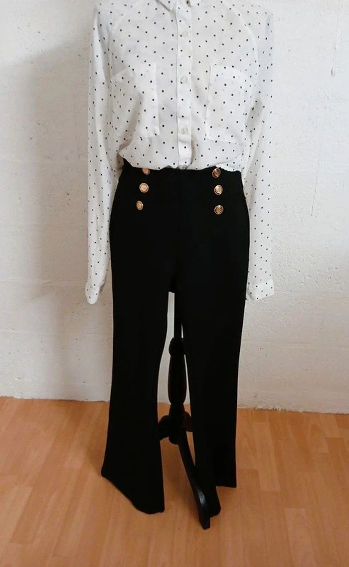 🖤 Pantalon noir – Taille 36 – État satisfaisant - photo numéro 2