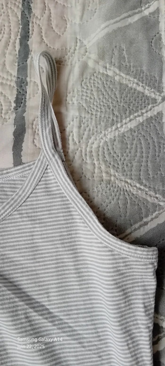 Top fines bretelles à rayures gris et blanc femme XL Hampton Bays - photo numéro 12