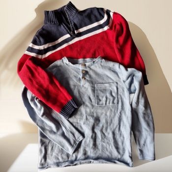 2 beaux pulls 1 camionneur 1 col bouton