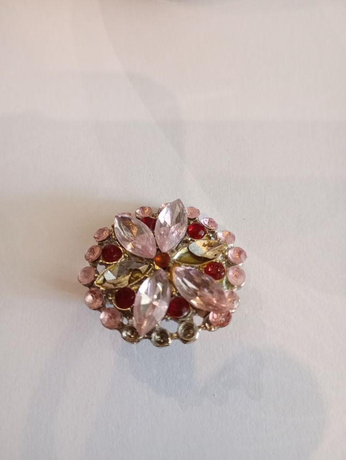 Broche fleur rose - photo numéro 2