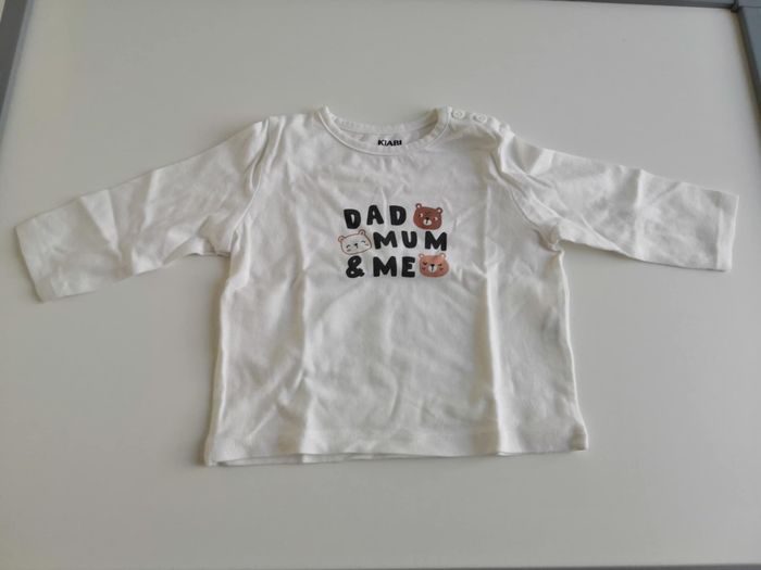 Tee-shirt Dad Mum & Me (Blanc) 3 mois Kiabi