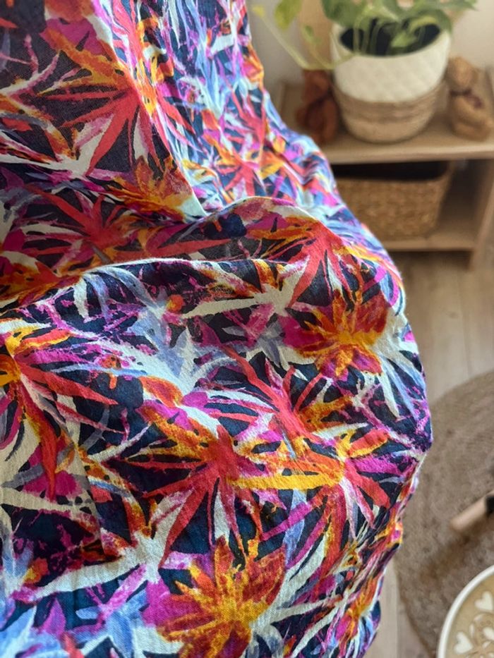 Robe de plage chic imprimée légère en coton taille 2 (38/40) - photo numéro 7