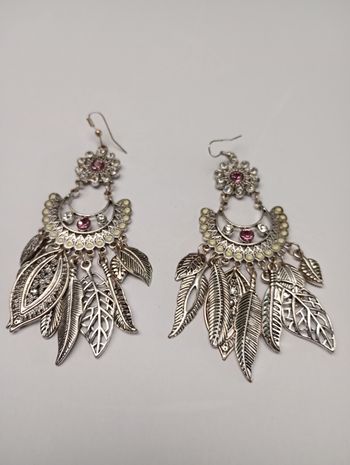 Boucles d'oreille pierres roses