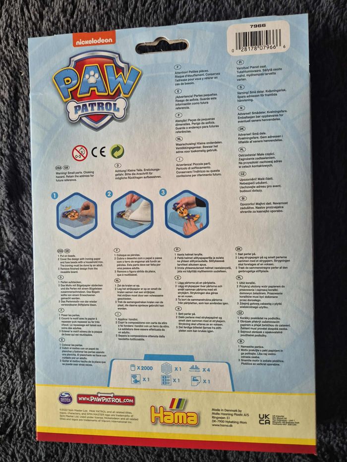 Pat'Patrouille Hama 7966 - Perles à repasser Chase,skye et  Marshall  Paw Patrol - photo numéro 3