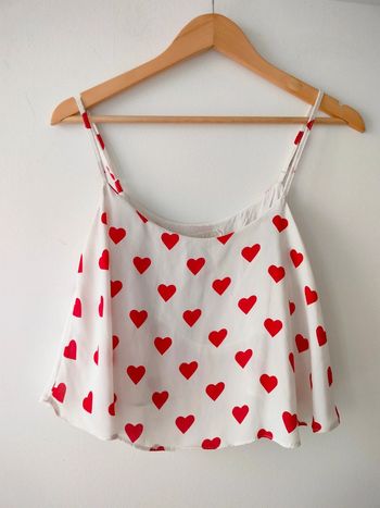 Top Coeurs rouges taille S